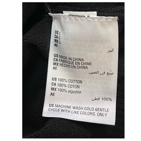 Club Room Mens Button Mock Neck Sweater Size L Deep Black - Picture 6 of 10